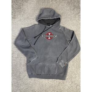 Vintage Independent Truck Company Hoodie Mens M Gray Pullover Graphic Logo